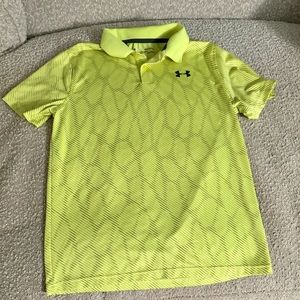 Boys Under Armour Yellow Polo